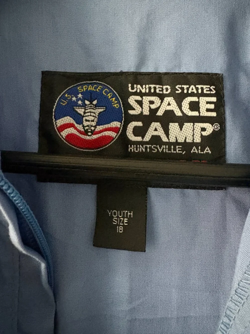 Vintage NASA Space Camp Huntsville, AL blue flight suit patches cosplay youth 18